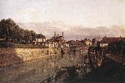 BELLOTTO, Bernardo Zwinger Waterway oil on canvas